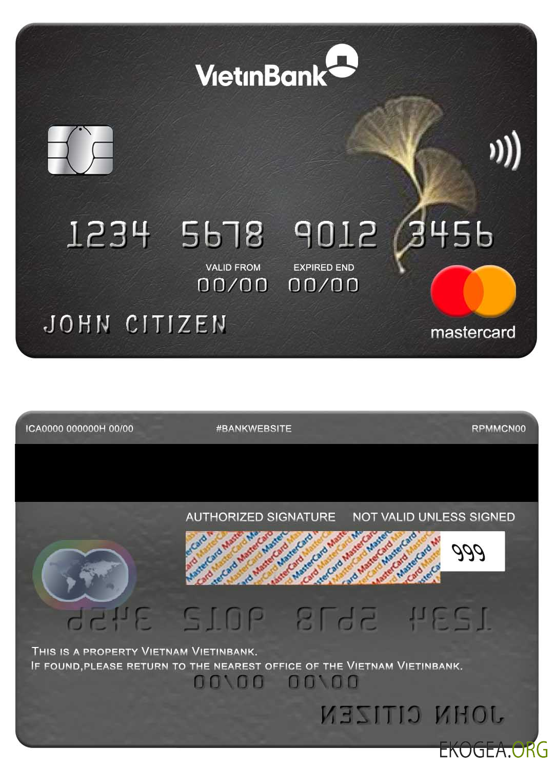 Carte Mastercard de la Vietinbank du Vietnam